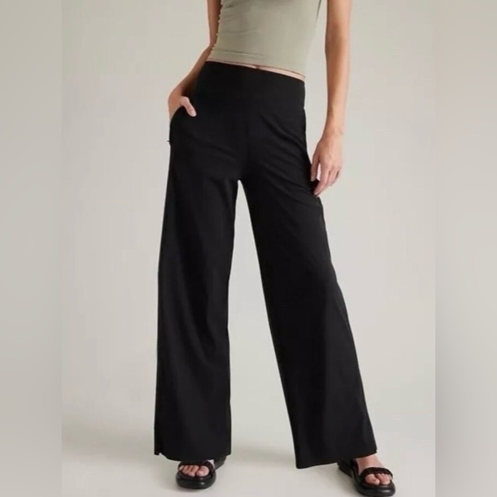 Athleta Navy Wide-Leg Cosmic Pant